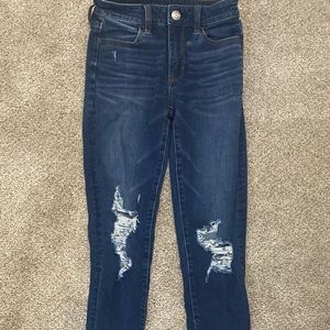 American Eagle 360 next level stretch ripped skinny jeans